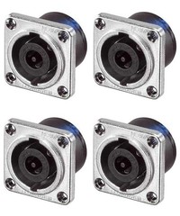 4 NEUTRIK NL8MPRXX SPEAKON 8-POLE Panel Mount Speaker Connector – Nickel