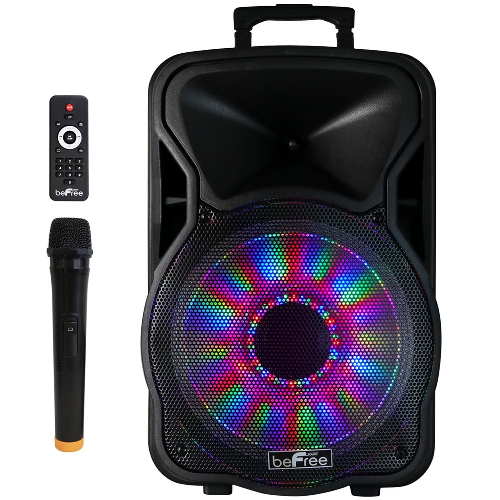 beFree 12″ 2500W Bluetooth Portable PA DJ Party Speaker w Warranty USB SD Lights