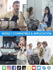 Moman C1X 2.4GHz Wireless Lavalier Microphone Dual Channel Lapel Mic System