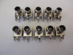 10x NEUTRIK NYS354 RCA Phono Jack PCB Mount Right Angle Female