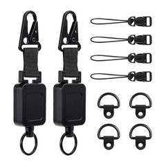 2 Pack CB Mic Retractable Holder with Heavy Duty 24″ Stainless Steel Cord