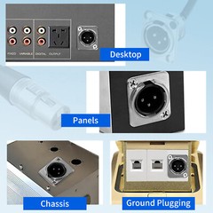 Premium XLR Pass Through Connector For Pro Audio Installations Floor/Stage Box