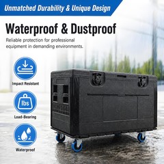 44″ Utility Stackable Heavy Duty ATA Rolling Road Case for DJ Equipment Storage