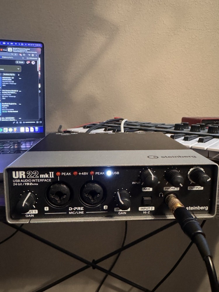Steinberg UR22mkII USB Audio Interface 24-bit/192kHz MIDI IN/OUT Phantom Power