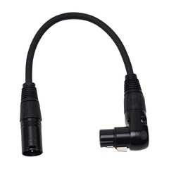 XLR Mic Extension Cable 90 Degree Female To Straight Male For Speaker Studio New