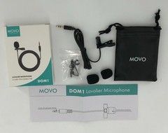 Movo DOM1 3.5mm TRS Lavalier Omnidirectional Condenser Microphone for Camera +