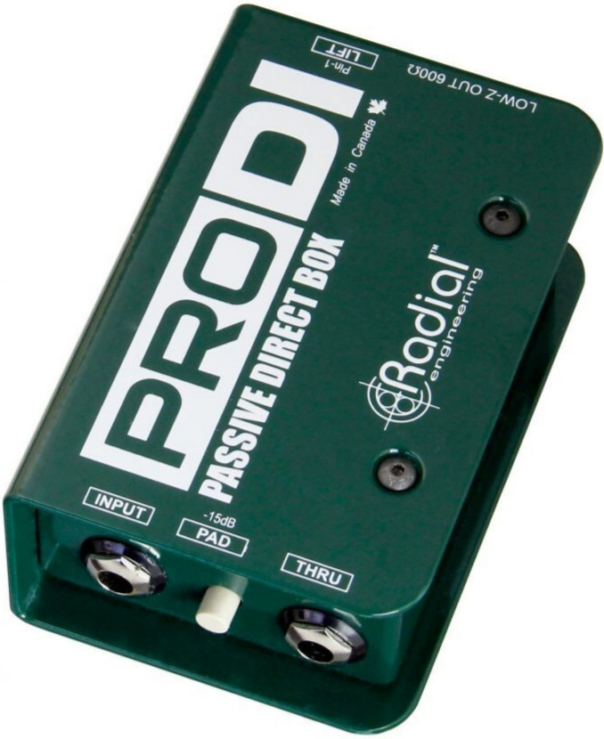 RADIAL ProDI Passive transformer based Instruments Direct Box Single – channel