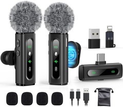 Ultimate USB-C Wireless Microphone Kit with Windscreen & Rechargeable Design