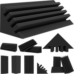 Troystudio Bass Traps – 12 Pcs 4 X 4 X 12 Inches Dense Thick Studio Bass Foam Co