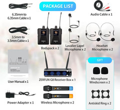 4-Channel Pro Wireless Microphone System for Karaoke & Church Events