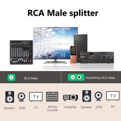 Devinal RCA Y Cable, RCA/Phono Y Splitter, 1 Male to 2 Y 1 Meter
