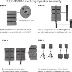 PRORECK CLUB 3000 12-Inch 4000W PA Speaker System Line Array Speaker Subwoofer