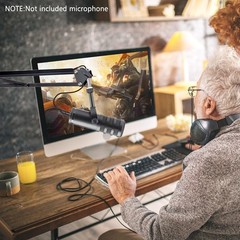 SUNMON Samson Q9U Mic Boom Arm – Compatible with Samson Mic, Includes 3/8″ to…