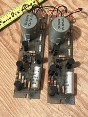 2x 1969 vintage Sparta 1008-A solid state microphone preamp console modules