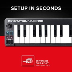 M Audio Keystation Mini 32 MK3 – Ultra Portable Mini USB MIDI Keyboard