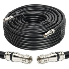 MOOKEERF RG11 Coaxial Cable 100ft,Low Loss 14AWG Coax 100FT, Black