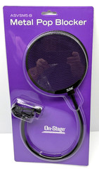 On-stage ASVSM5-B Metal Pop Blocker, pop filter with mount
