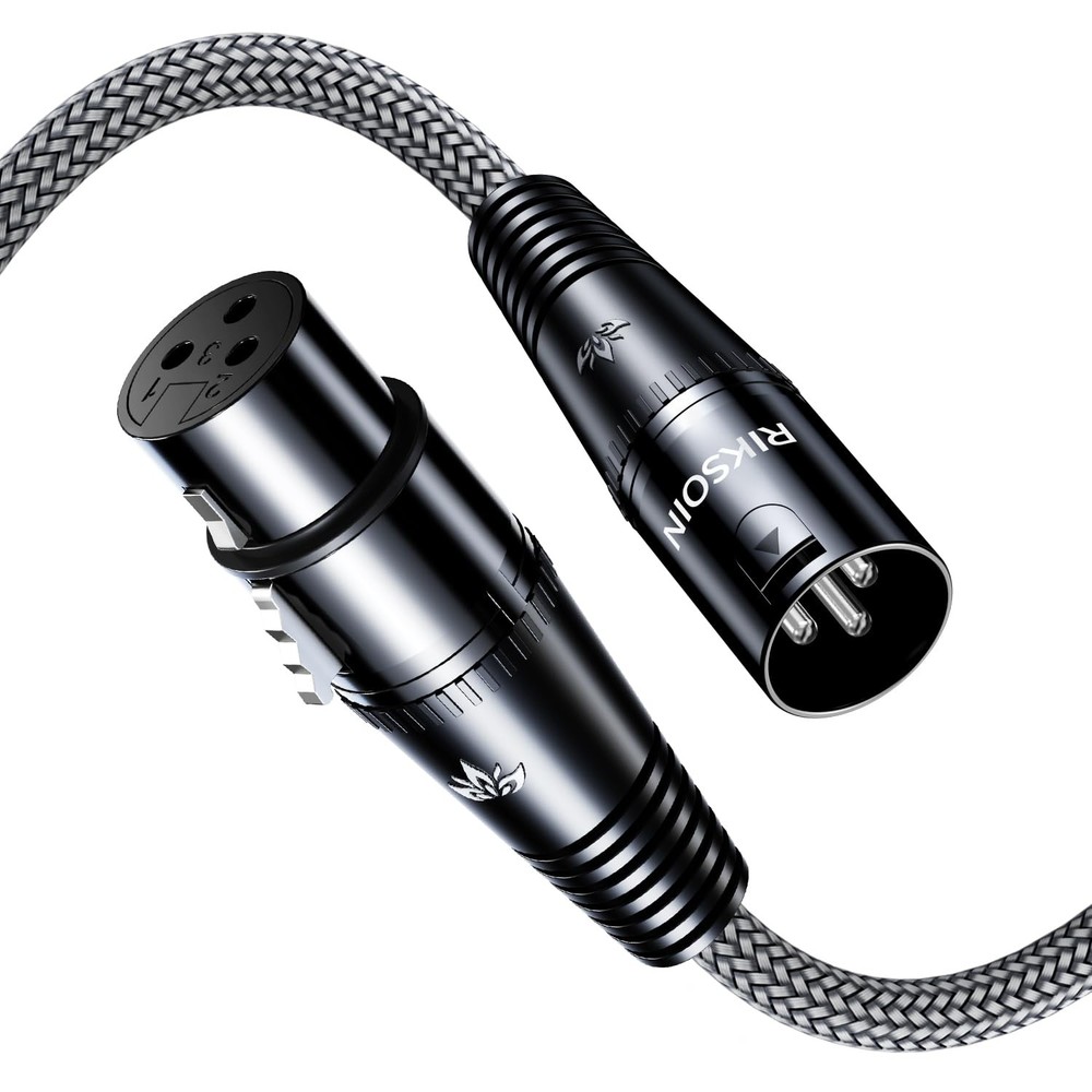 XLR Microphone Cable, 10FT/3M Oxygen-Free Copper Male to Female 3-Pin Balance…