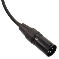 Low-Profile Right-Angle 3-Pin XLR Female to Straight 3-Pin XLR Male Cable