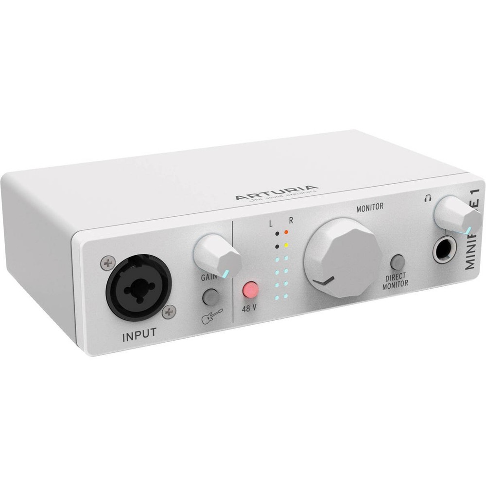 Arturia MiniFuse 1 Portable 1×2 USB Type-C Audio Interface, White