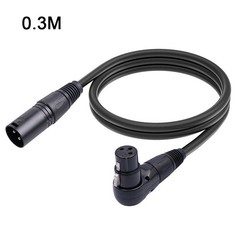 XLR Mic Extension Cable 90 Degree Female To Straight Male For Speaker Studio New