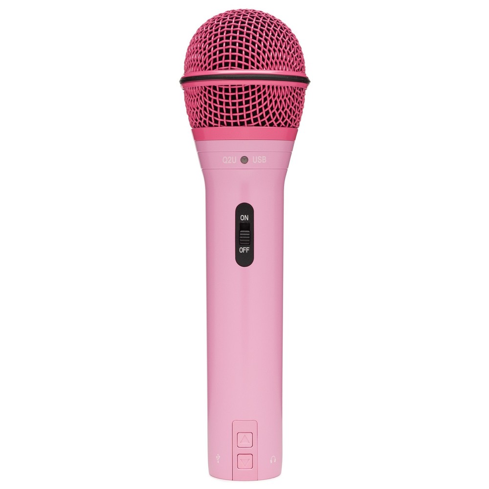 Samson Q2U USB and XLR Handheld Dynamic Microphone Cardioid Pattern (Pink)