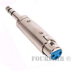 3-Pin XLR Female to 1/4 6.35mm Stereo Male Plug TRS Audio Cable Cord Mic Adapter