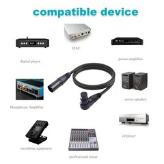 XLR Mic Extension Cable 90 Degree Female To Straight Male For Speaker Studio New