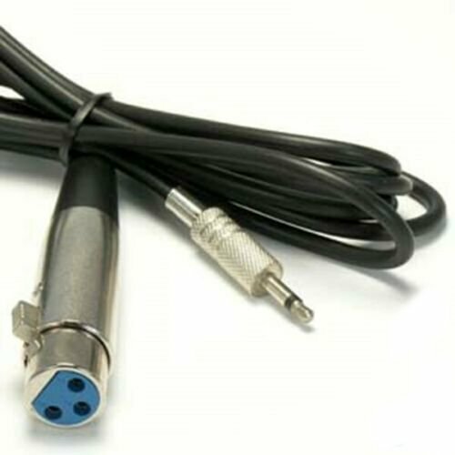 6Ft XLR 3P Female to 1/8 3.5mm Mono Male Microphone Sound Audio Cable