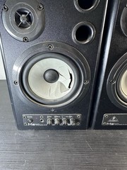 Behringer MS40 Powered Studio Monitors, Working, Tear In Speaker Sold AS IS