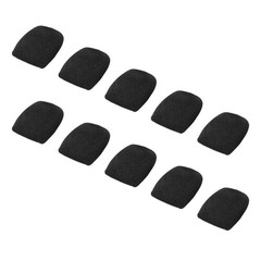 10 Pcs Thick Handheld Stage Microphone Windscreen Foam Case Cover Karaoke Black