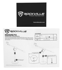 Rockville Adjustable Desktop Mic Stand w/ Boom For Zoom Live Stream Conference