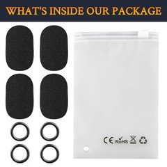4Pcs Microphone Cover for Astro A10 Gen 1/2, A20 Gen 1/2, A30/A30 Black