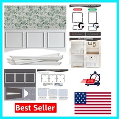 3-Frame Molding Kit – Durable 24″ x 24″ Pre-Cut Wall Decor Panels