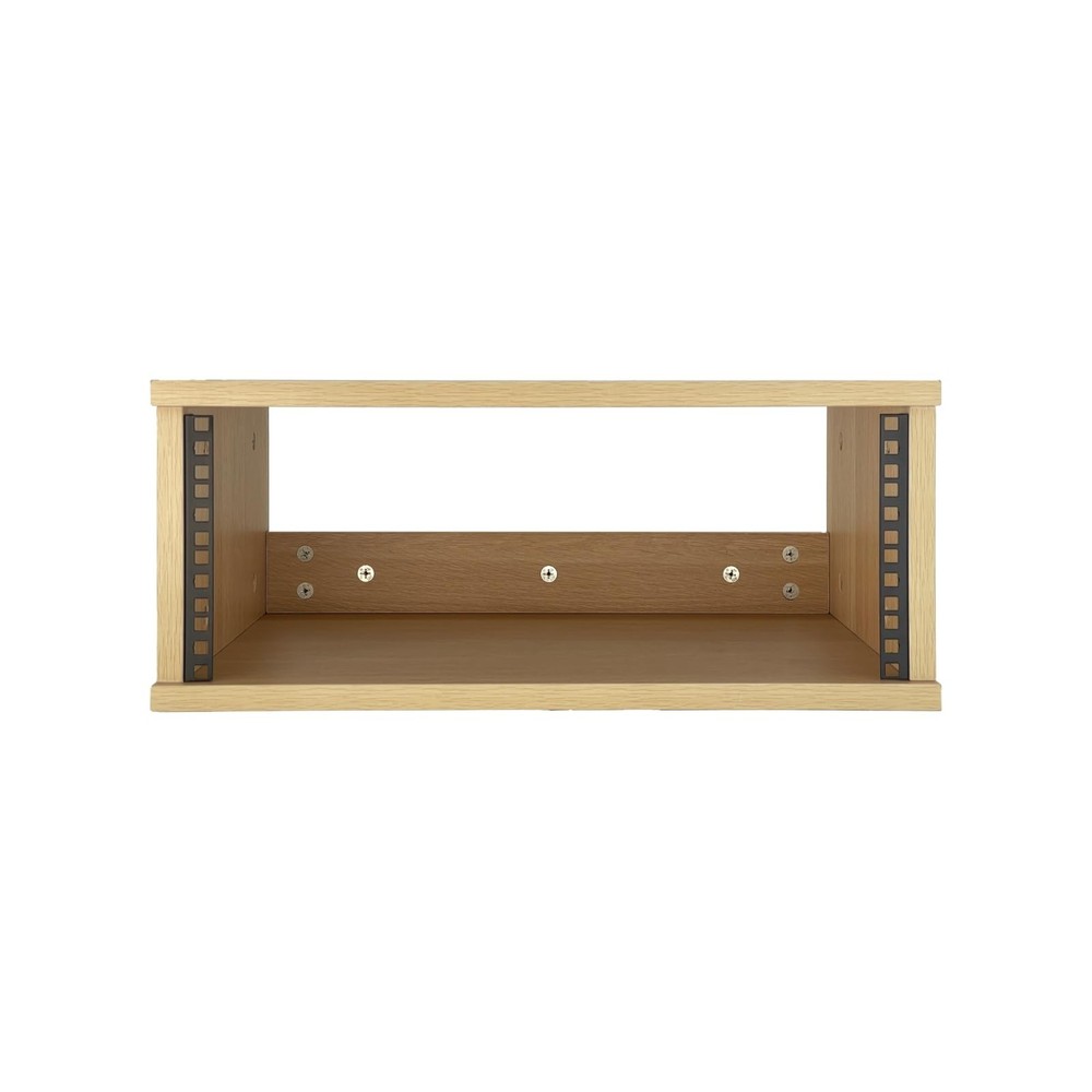 4U Wooden Desktop Studio Rack, Standard Rack for Equipment in Golden Oak Fini…