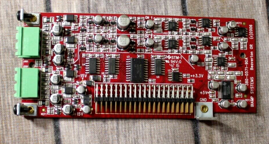 Biamp Audia FLEX Dual-Channel Mic/Line Green Input Card 380-0571-90A