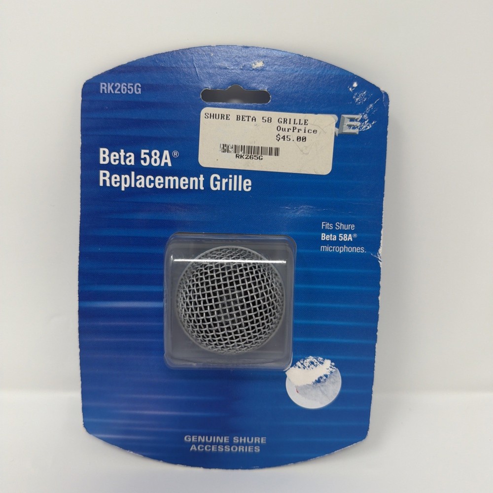 Microphone Grille Shure Beta58 Replacement Grille RK265G Authentic NEW