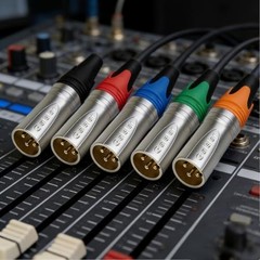 RIVIERA XLR 3-Pin Male to Female Plugs Gold-Plated Copper Contacts 25 Pack