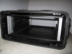Rackmount 4U 19×24 ECS Composite Shockmount Electronics Black Equipment Case x