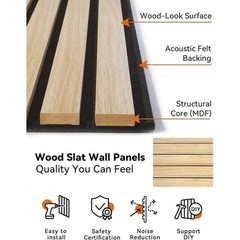 Interlocking Wall Panels Lightweight MDF Acoustic Panels Easy DIY Installation