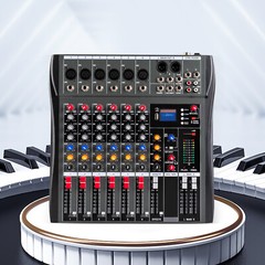 Professional Digital 6Channel Bluetooth Live Studio Audio Mixer Power Mixing USB