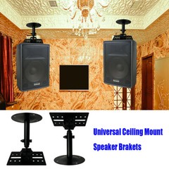 Pair Wall Ceiling Steel Convenient Stability Mounts Universal Stand for Speakers