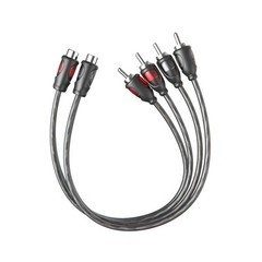 1ft RCA 1 Female to 2 Male Audio Speaker Y Adapter Splitter Cable (2 1F2M