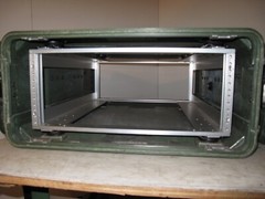 Rackmount 04U x24 Slide Out General Dynamics Composite Shock Mount Rack Case B1