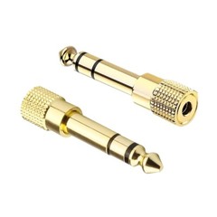 Audio Jack Adaptor 3.5mm Stereo TRS Female to 6.35 Stereo TRS Male for AUX Conve