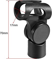 uxcell 4Pcs Universal Microphone Mic Clip Holder for 17mm Stand Black