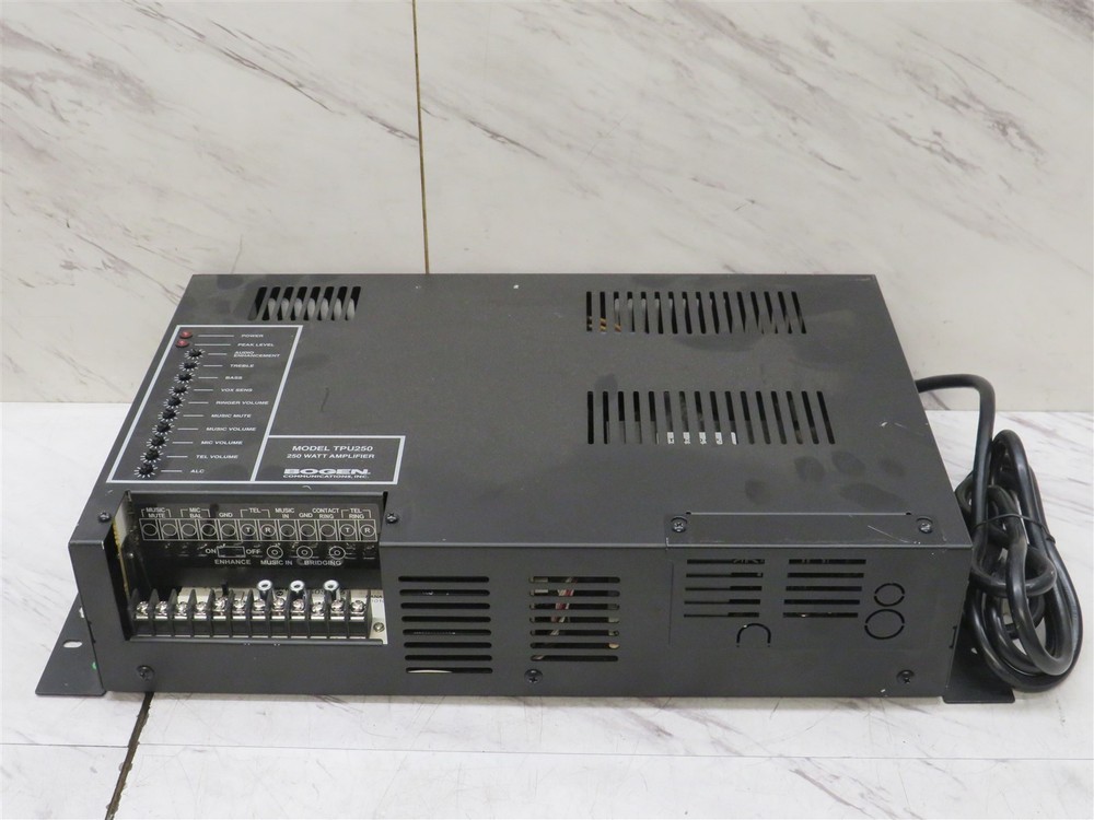 Bogen Communications 250W Telephone Paging Amplifier TPU250 – TESTED