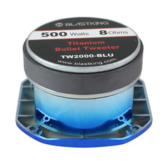 Blastking TW2000-BLU 500 Watts 4×4 inch 1.5 inch VC Titanium Bullet Tweeter Blue