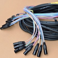 4 6 8 12 16 Channel 3 Pin XLR M To F Balanced Snake Cable Audio Extension Cord