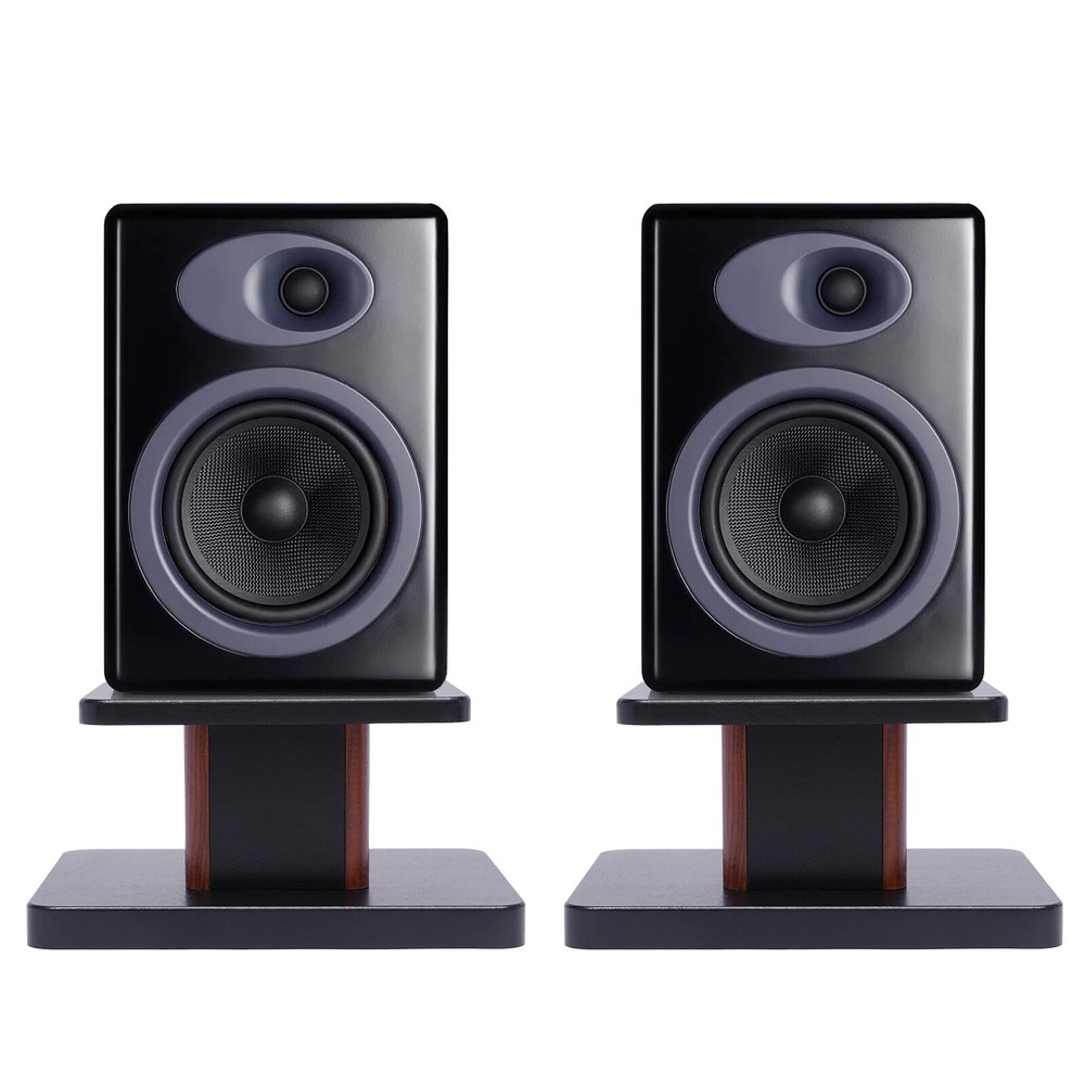 Pair Desktop Speaker Stand Studio Monitor Mount 6″ High Tabletop 15kg Load
